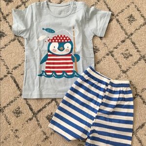 Baby Boy Toddler Shorts Shirt Set Pajama Free Hat!